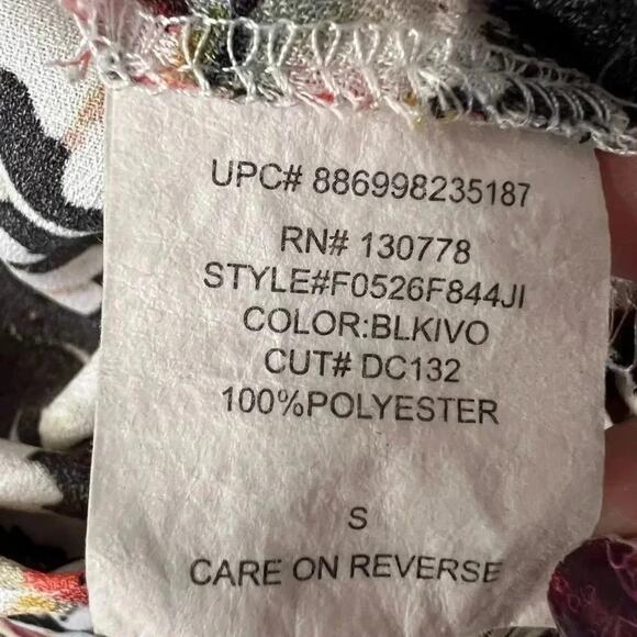 Vintage S.O.R.A.D. Black Floral Mini Dress - Y2K Grunge Fairycore - Size Small - Picture 9 of 10